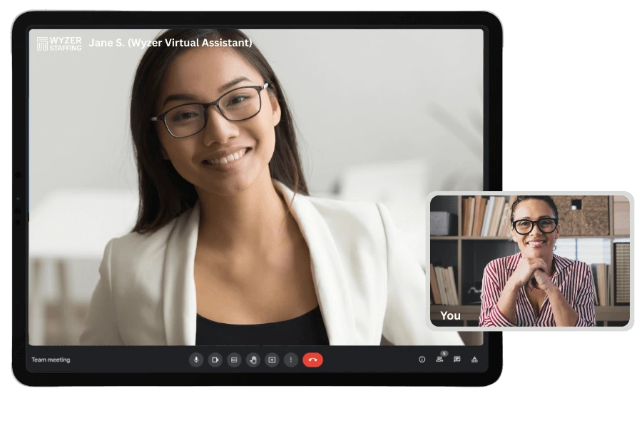 wyzer legal assisstant on a call with an attorney client
